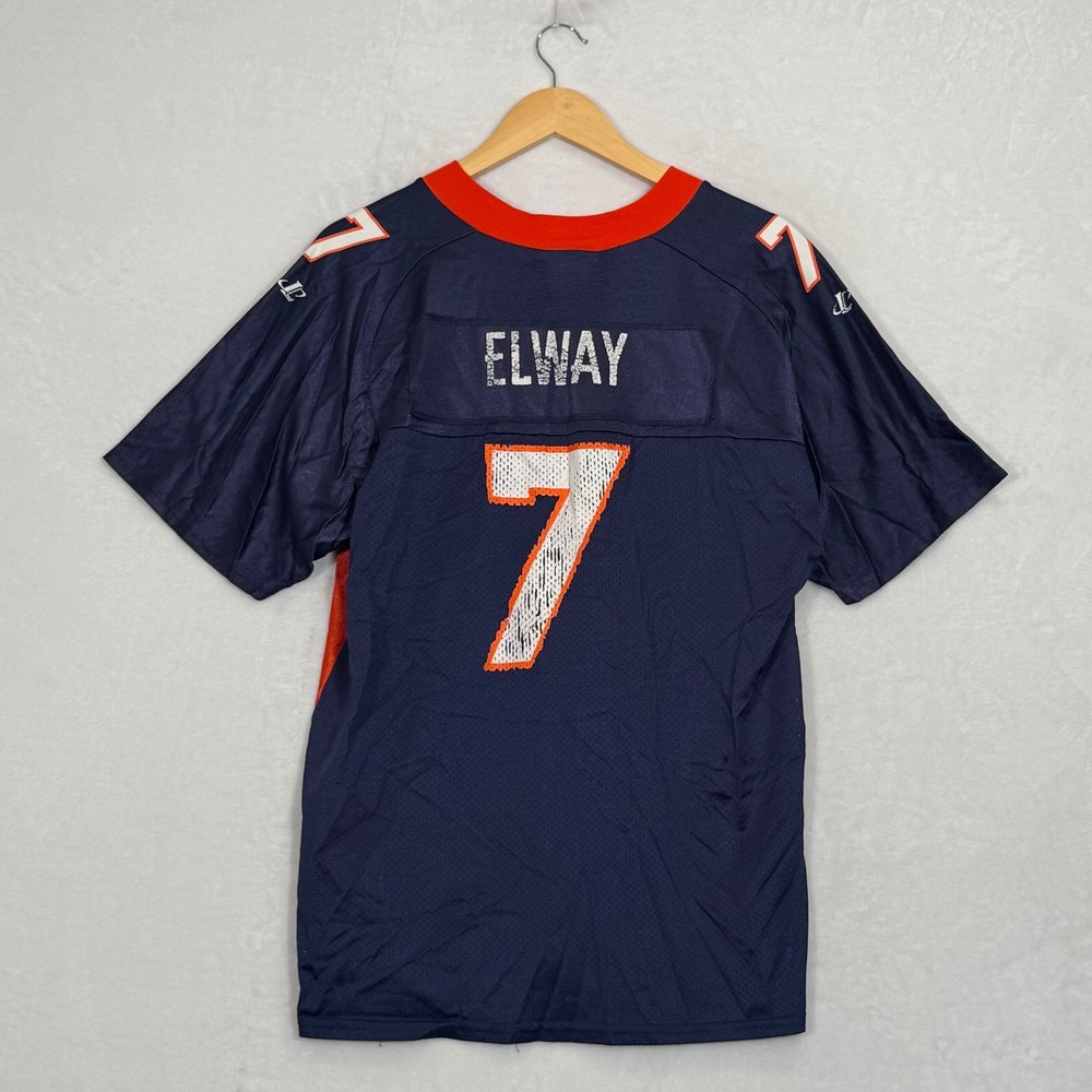 Logo Athletic Blue John Elway Denver Broncos Jersey XL